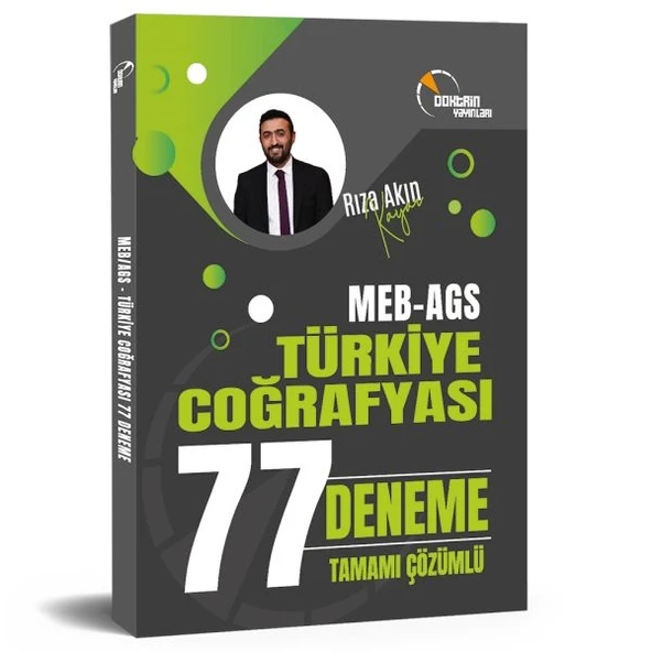 Doktrin Yayınları Meb-Ags Türkiye Coğrafyası 77 Deneme Çözümlü - Rıza Akın Kayar Doktrin Yayınları ürün görseli 1