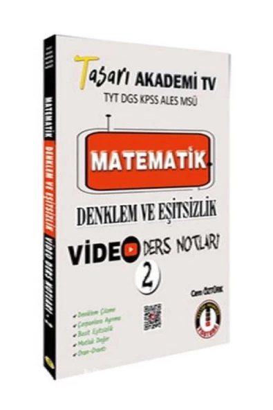 Tasarı Tyt Dgs Kpss Ales Msü Matematik Denklem Eşitsizlik Video Ders Notları ürün görseli 1