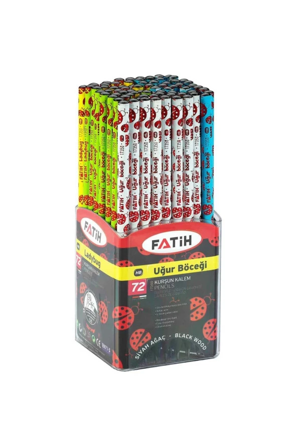 Fatih Kurşun Kalem Siyah Lata Uğur Böceği Kurşun Kalem (72 Li Paket) ürün görseli 1