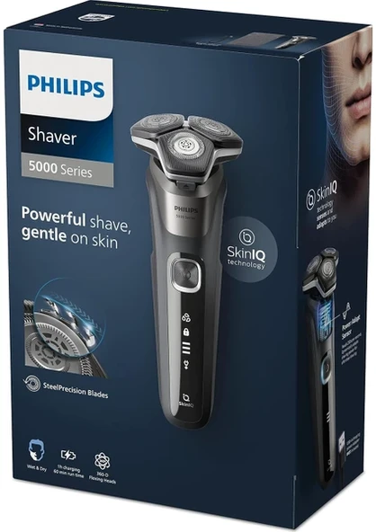 Philips 5000 Serisi Tıraş Makinesi, Sinekkaydı Tıraş, Skin Iq Teknolojisi, Islak ve Kuru Kullanım ürün görseli 1