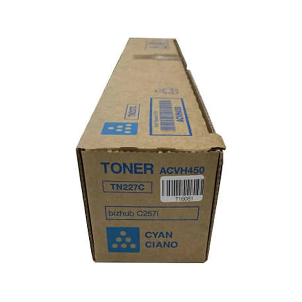 Konica Minolta TN-227C Cyan Mavi  Orjinal Fotokopi Toneri Bizhup C257i 24.000 Sayfa ürün görseli 1