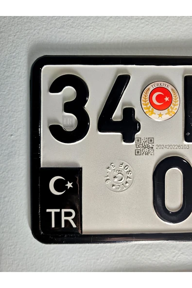 Plaka Siyah Tasarım TR Motosiklet İçin Tasarlanmış Damla Sticker Plaka TR Sticker ürün görseli 1