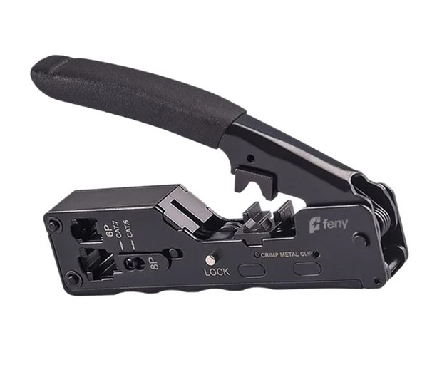 Feny FN-PEN12  RJ11-RJ12-RJ45-CAT5E-CAT6-CAT7 Yeni Nesil Network Kablo Sıkma Ve Soyma Pensesi ürün görseli 1