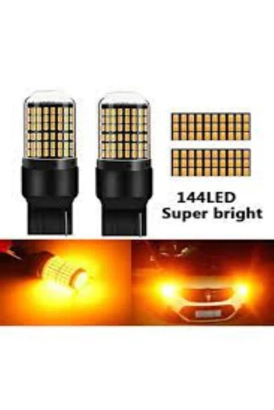 144 Ledli 93 Led Ampul Turuncu ürün görseli 1