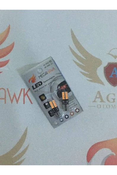 T10 Led Ampul 24 Smd Turuncu 12v - Resim 2