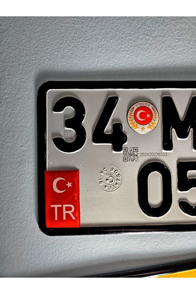 Plaka Kırmızı Damla Tasarım TR Motosiklet İçin Tasarlanmış Sticker Plaka TR Sticker ürün görseli 1