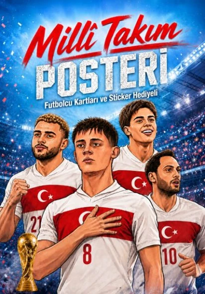 Milli Takım Poster Kitabı - (Futbolcu Kartı+Futbolcu Hediyeli) ürün görseli 1
