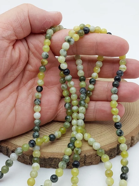 Peridot (Zebercet) Taşı Nane Yeşili Dizi 6mm Aralığı (62260) ürün görseli 1