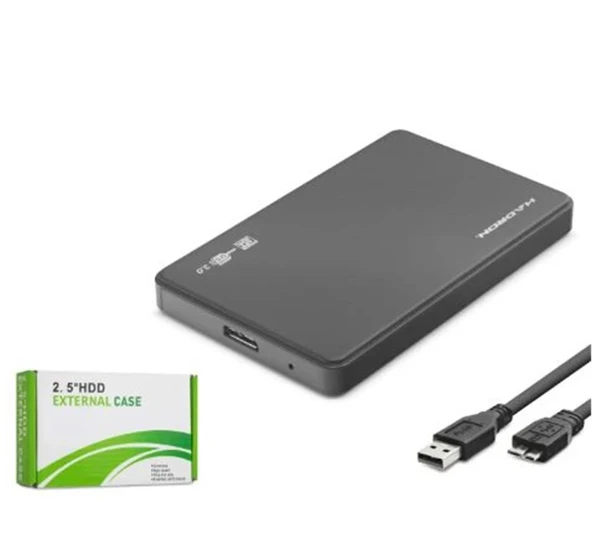 HADRON HDX1752S 2.5 İnç SATA HDD-SSD Harici Disk Kutusu USB 3.0 Micro-B - Siyah ürün görseli 1