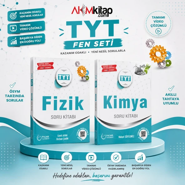 Palme TYT Fizik Kimya Soru Bankası Seti ürün görseli 1