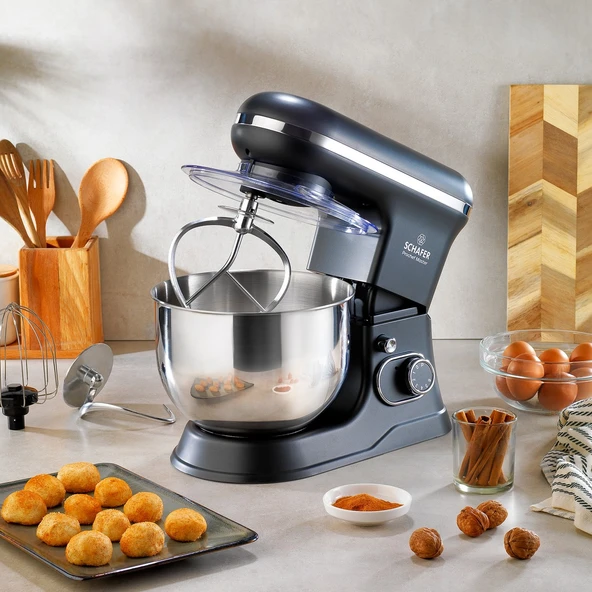 Schafer Prochef Master 1500 W 5 lt Antrasit Hamur Yoğurma Makinesi ürün görseli 1