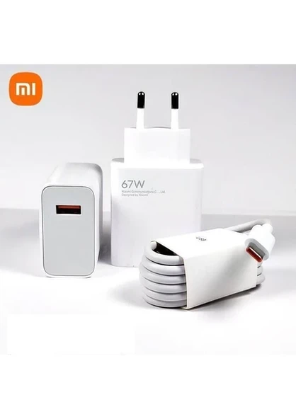 Xiaomi 67 Watt Turbo Şarj Cihazı ve 1 Metre USB Type-C Data Kablo Uyumlu ürün görseli 1