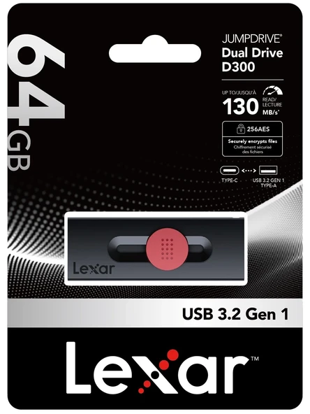 LEXAR 64GB LJDD300064G-BNBNG USB BELLEK ürün görseli 1