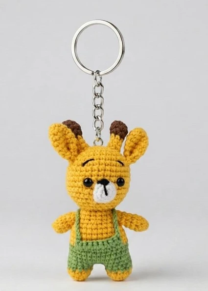 Maskot Zürafa Amigurumi Organik Anahtarlık Oyuncak ürün görseli 1