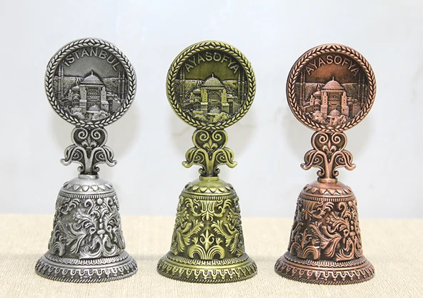 ETT İstanbul Temalı El Çanı - Dekoratif Metal Çağrı Zili (Model 1, 10 cm) ürün görseli 1