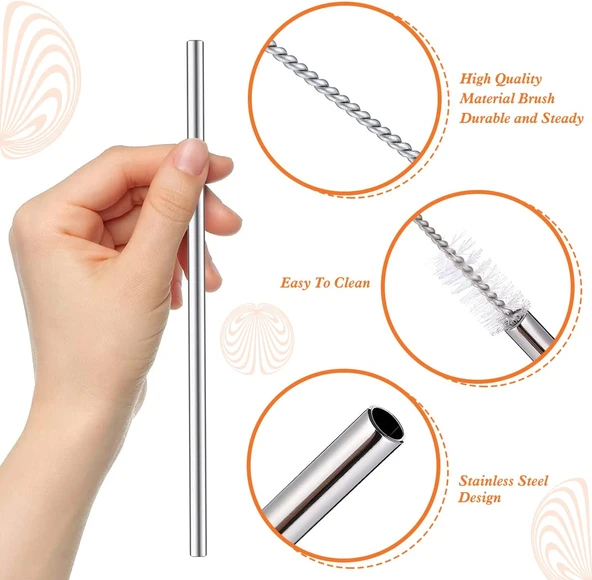 3 Parça Paslanmaz Çelik Pipet Seti - Resim 3