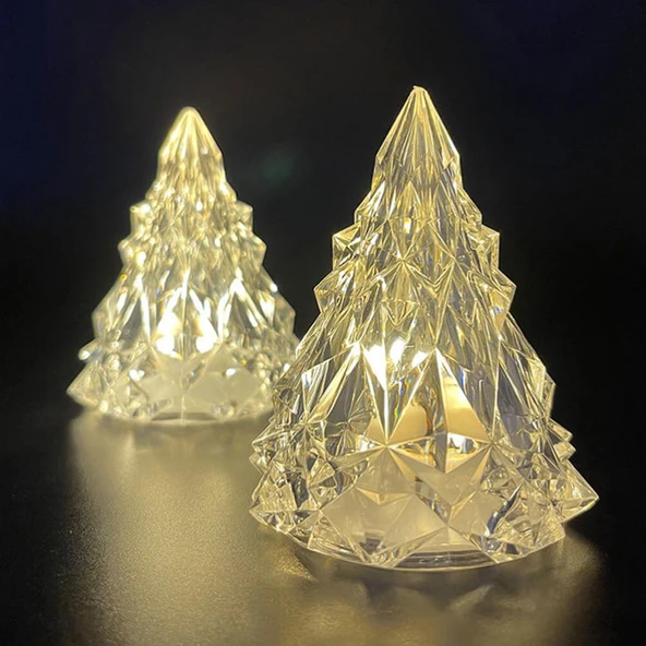 ETT Noel Ağacı LED Lamba 12'li Paket - Pilli Faceted Yılbaşı Işıltısı ürün görseli 1