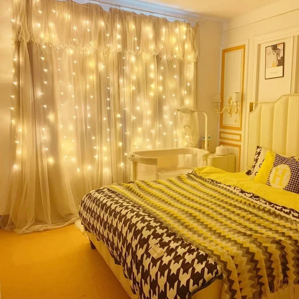 ETT 8 Fonksiyonlu Uzaktan Kumandalı Günışığı Perde Peri Led - 3x3 m ürün görseli 1