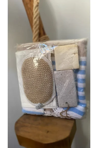 ETT Gelin Damat Hamam Banyo 5'li Set - Doğal ve Kaliteli ürün görseli 1