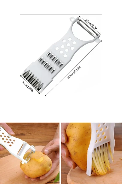 ETT 5 Fonksiyonlu Rende Soyacak Sebze Meyve Patates Havuç Salatalık Doğrayıcı ürün görseli 1