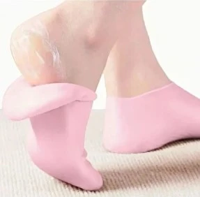 ETT Küçük Boy Silikon Nemlendirici Ayak Bakım Çorabı Pembe - Topuk Çatlağı Önleyici ürün görseli 1