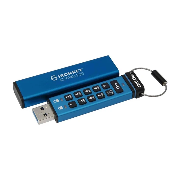 Kingston IKKP200-256GB 256GB IronKey Keypad 200, FIPS 140-3 Lvl 3 (Pending) Flash Bellek ürün görseli 1