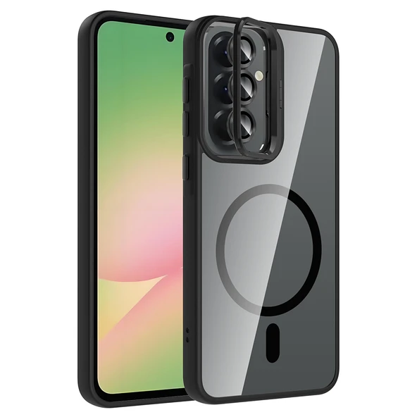 Galaxy A57 Kılıf Magsafe Standlı ve Kamera Lens Koruma Hediyeli Etro Kapak ürün görseli 1