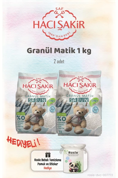 Hacı Şakir Baby Granül Matik 1 kg, 2 adet ve ROSIE ürün görseli 1