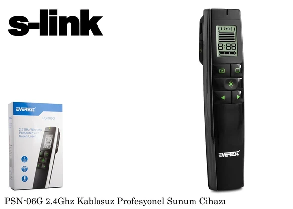 Everest PSN-06G 2.4ghz Kablosuz Profesyonel Presenter ürün görseli 1