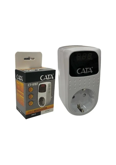 Cata CT-9187 4000W 150-280V Tekli Priz Regülatör Beyaz ürün görseli 1
