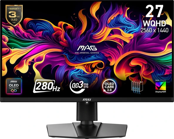 MSI MAG 271QP QD-OLED X28 MONITOR ürün görseli 1