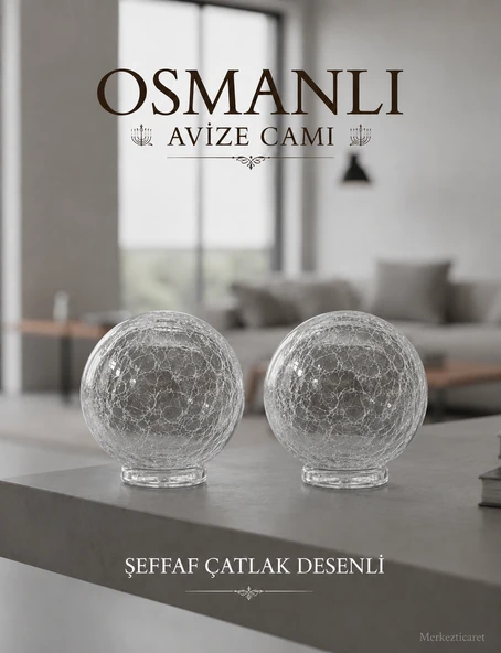 Osmanlı Avize Camı 2 Adet ürün görseli 1