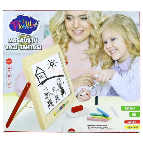 Ahşap Masa Üstü Yazı Tahtası 385 ürün görseli 1