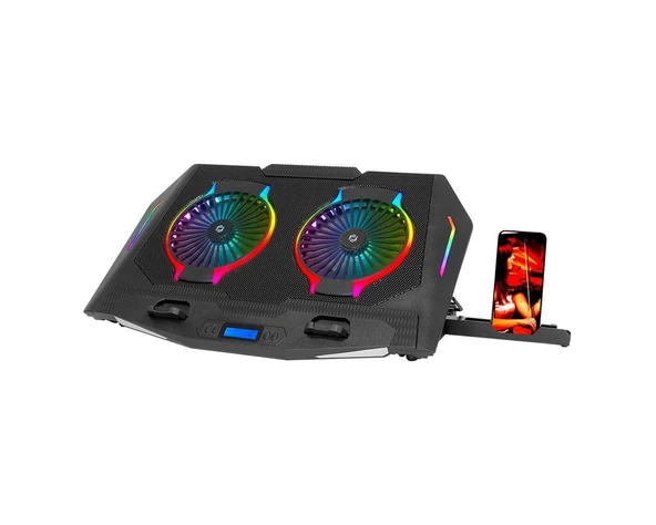 Frisby FNC-5250ST RGB  GS2 Notebook Soğutucu & Stand (2x140mm Fan) ürün görseli 1