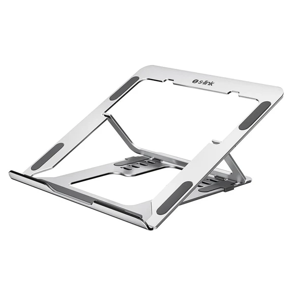 S-link SL-AL11 Gümüş 6 Açılı Katlanabilir Alüminyum Laptop Stand ürün görseli 1