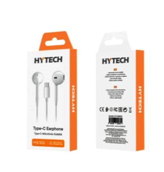 Hytech HY-XBK53 TypeC Telefon Uyumlu Beyaz Kulak İçi Mikrofonlu Kulaklık ürün görseli 1