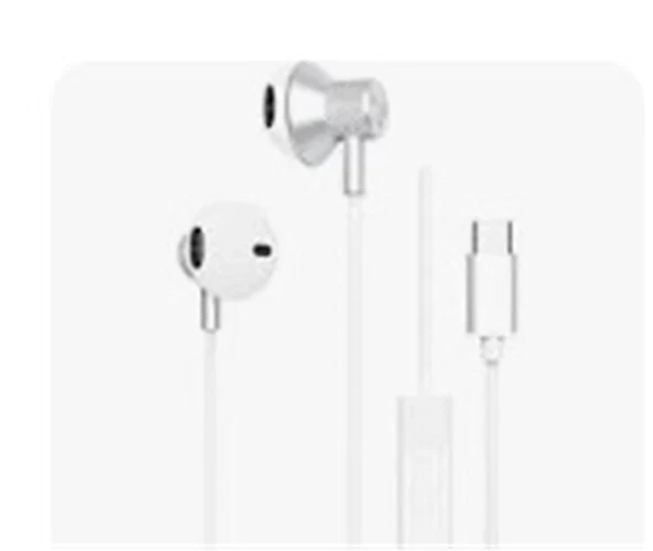 S-link SL-TPK05 TypeC Telefon Uyumlu Metal Beyaz Kulak İçi Mikrofonlu Kulaklık ürün görseli 1