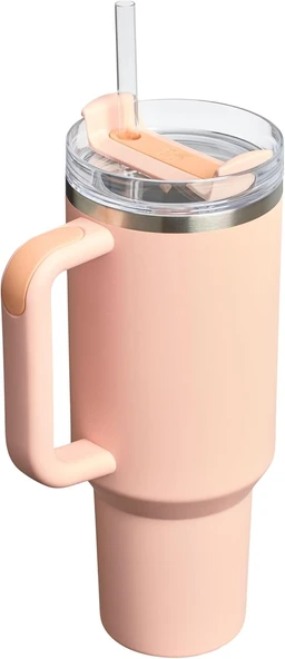 Stanley Quencher Pipetli Termos Bardak, 1.18 Litre, Pastel Turuncu (Orange Cream) ürün görseli 1