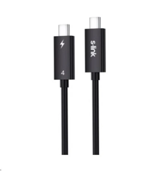S-link SL-TC402 Thunderbolt 4.0 2m 8k 60Hz PD100W TypeC to TypeC 40Gbps Hızlı Data Kablosu ürün görseli 1