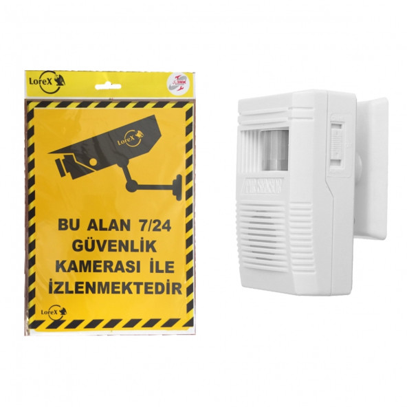 LOREX LR-KC Kapı Çanı - Ziyaretçi Sensörü - Alarm - PVC Uyarı Levhası Hediyeli ürün görseli 1