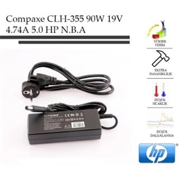 Compaxe CLH-355 90W 19V 4.74A 7.4-5.0 HP Compaqe  Notebook Adaptörü ürün görseli 1