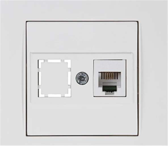Mutlusan Rita Telefon Prizi 1XRJ12 Beyaz Bilisterli  (2220 125 0101B) ürün görseli 1