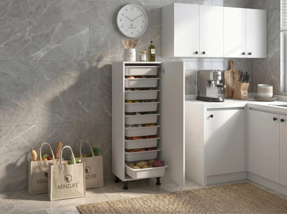 Kenzlife membran sepetli kilitli mutfak dolabı ruberukilit byzbyz panjur 122*45*30 mebran kapak suntalam gövde ürün görseli 1
