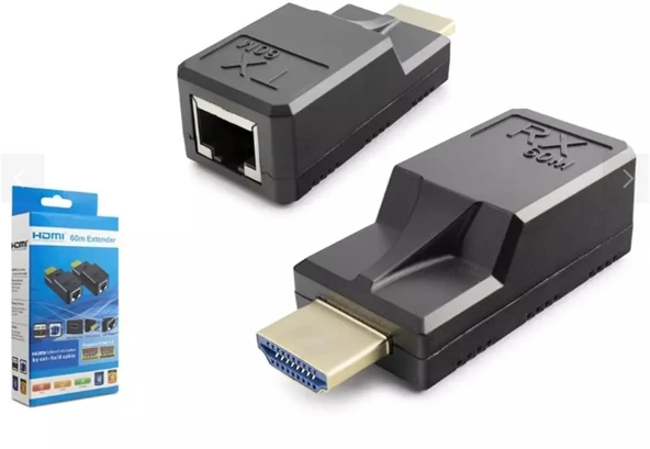 Hadron HDX1375 60mt Hdmi Extender Siyah Mini (Type-C Port) ürün görseli 1