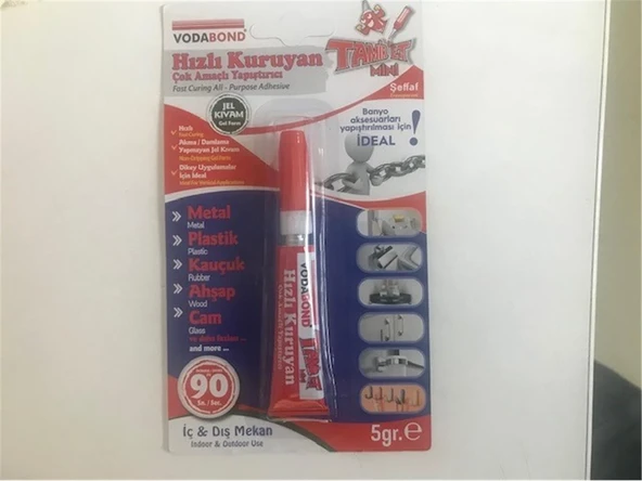 Vodobond Tamir Et 5gr (Metal-Plastik-Kauçuk-Ahşap-Cam) ürün görseli 1