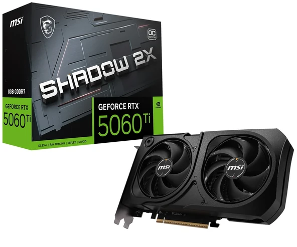 MSI VGA RTX 5060 TI 8G SHADOW 2X OC PLUS ürün görseli 1