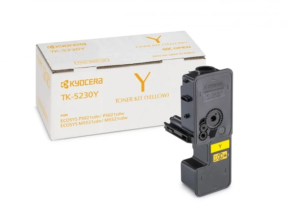 Kyocera TK-5230Y Yellow Sarı Orjinal Fotokopi Toneri Ecosys M5521cdn-5521cdw P5021cdn-5021cdw 2.200 ürün görseli 1