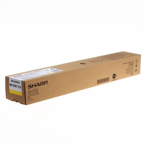 SHARP MX-61GTYA Yellow Sarı Orjinal Fotokopi Toneri MX-2630-2651-3050-3550-3070 24.000 Sayfa ürün görseli 1