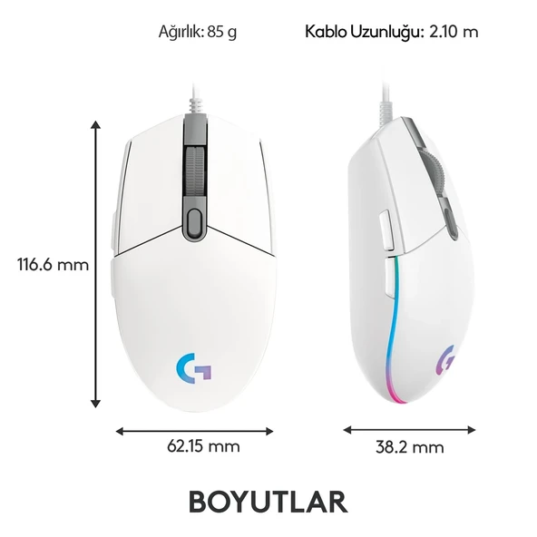 LOGITECH G102 GAMING LIGHTSYN 910-005824 ürün görseli 1