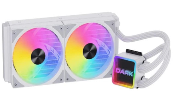 Dark DKCCW247W Freezer Beyaz 2025 Edition 240mm 250W TDP,Addresseble RGB LEDli Sıvı Soğutma ürün görseli 1